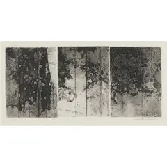 Fred Williams, Landscape Triptych No. 1, 1962, sugar lift aquatint, engraving and drypoint, ed. 55/65
