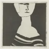 George Baldessin, Personage with Striped Dress