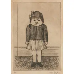 John Brack, Third Daughter, 1954, etching, ed. 8/11