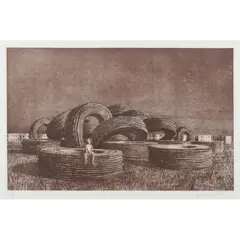 The Cable Coils by Jeffrey Smart, 2001, etching and aquatint, ed. A/P II/IV, sold Nov 2024