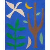 John Coburn, White Bird and Moon, 1975, oil on board