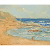 Ethel Carrick, (Seascape), oil on board