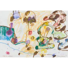 Salsa Ailioh by John Olsen, 2007, ink and pastel on paper, sold Jun 2024
