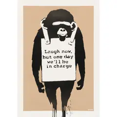Banksy, Laugh Now, 2003, screenprint in colours on wove paper, ed. 488/600