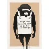 Laugh Now by Banksy, 2003, screenprint in colours on wove paper, ed. 488/600, sold Jun 2024