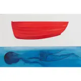 Charles Blackman, Swimmer Under Water, 1966, oil and gouache on paper on board