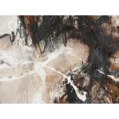 Sophie Cape, The Void Cape, 2011, soil, acrylic, tar, charcoal, ink and bone on canvas