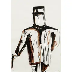 Adam Cullen, Ned Kelly, 2010, ink on paper