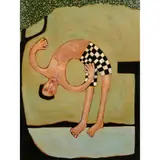 John Baird, Diving Boy and Foliage, 2008, oil on board