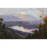 Ernest Buckmaster, Olinda Landscape, Sunset on Donna Buang, oil on canvas