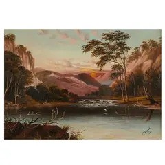 Charles Frederick Gerrard, Sunset, 1888, oil on canvas