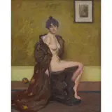 Bernard Hall, (The Silk Robe), c.1910, oil on canvas on board