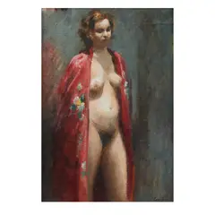 Portrait of Mollie Dean by Helen Lempriere, oil on board, sold Jun 2024