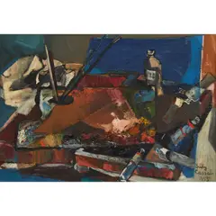 Judy Cassab, The Palette, 1955, oil on board