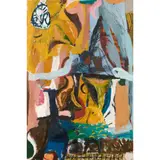 James Drinkwater, Le Jardin Musee Henri Matisse, 2016, mixed media on board