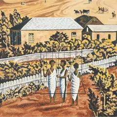 Gordon Bennett, Psychotopographical Landscape (Cage), 1991, oil on canvas