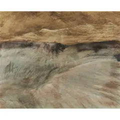 Landscape by Sidney Nolan, c.1960, mixed media on paper, sold Feb 2024