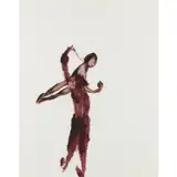 SS Guard + Boy with Apple by Sidney Nolan, 1967, mixed media on paper, sold Feb 2024