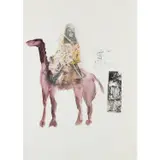 Sidney Nolan, Australian Explorer and Woman, c.1965, mixed media, collage and transfer print on paper