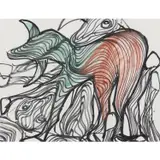 Heap of Burnt Carcasses, Drought by Sidney Nolan, 1952, mixed media on paper, sold Feb 2024