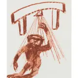The Shower by Sidney Nolan, mixed media on paper, sold Feb 2024