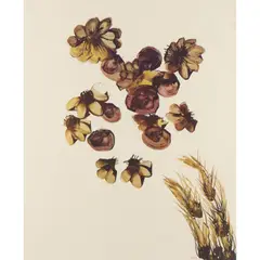Flowers by Sidney Nolan, c.1960, mixed media on paper, sold Feb 2024