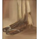 Foot by Sidney Nolan, c.1952, oil on board, sold Feb 2024