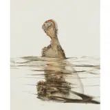 Woman in the Water by Sidney Nolan, mixed media on paper, sold Feb 2024