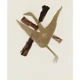 Swan by Sidney Nolan, mixed media on paper, sold Feb 2024