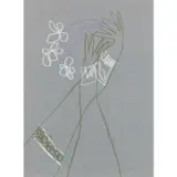 Hands Holding Flowers by Sidney Nolan, mixed media on paper, sold Feb 2024