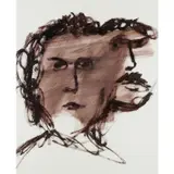 Two Faces by Sidney Nolan, 1961, mixed media on paper, sold Feb 2024