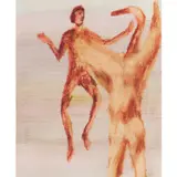 Leda and Swan by Sidney Nolan, c.1959, mixed media on paper, sold Feb 2024