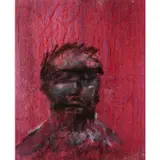 Portrait of a Man by Sidney Nolan, c.1965, mixed media on paper, sold Feb 2024