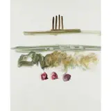White Roses, Swans, Chimneys, London by Sidney Nolan, 1966, mixed media on paper, sold Feb 2024