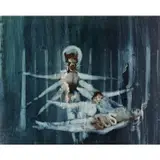 Orpheus by Sidney Nolan, 1963, mixed media on paper, sold Feb 2024