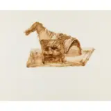 Kelly and Horse by Sidney Nolan, c.1961, mixed media on paper, sold Feb 2024