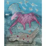 Woman and Horse by Sidney Nolan, c.1966, mixed media on paper, sold Feb 2024