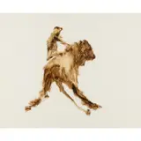 Lion and Monkey by Sidney Nolan, c.1963, mixed media on paper, sold Feb 2024