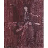 Figure and Mermaid by Sidney Nolan, c.1965, mixed media on paper, sold Feb 2024