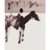 Horse and Rider by Sidney Nolan, c.1962, mixed media on paper, sold Feb 2024