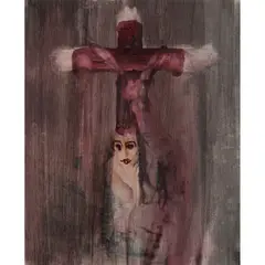 Mary Magdalene by Sidney Nolan, c.1965, mixed media on paper, sold Feb 2024