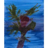 Flower and Sea by Sidney Nolan, c.1958, mixed media on paper, sold Feb 2024