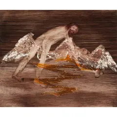 Lowell's Prometheus by Sidney Nolan, 1967, mixed media on paper, sold Feb 2024