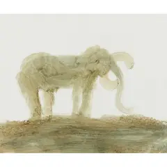 Elephant by Sidney Nolan, mixed media on paper, sold Feb 2024