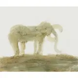 Elephant by Sidney Nolan, mixed media on paper, sold Feb 2024