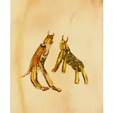 Lowell: Illustration for Notebook by Sidney Nolan, 1968, mixed media on paper, sold Feb 2024