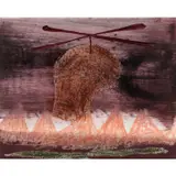 Sing Dream, Skull-Helicopter, Asia by Sidney Nolan, 1967, mixed media on paper, sold Feb 2024