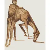 Drought, Australia by Sidney Nolan, 1954, mixed media on paper, sold Feb 2024