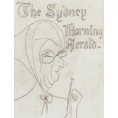The Sydney Morning Herald by Sidney Nolan, c.1949, transfer drawing on paper, sold Feb 2024