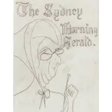 The Sydney Morning Herald by Sidney Nolan, c.1949, transfer drawing on paper, sold Feb 2024